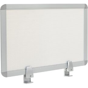OSP Home Furnishings Prado Privacy Screen with 2 Mounting Brackets, for Prado Return and 30 Inch Deep Prado Desks, Silver Frame