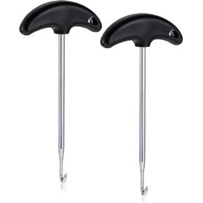2 PCS Shoe Lace Tightner, Stainless Steel Hockey Skate Tightener Sports Skate Key Tool Ice Hockey Skate Lace Tightener Tool Boot Lace Hooks for Ice-Skates Boots