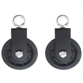 Cable Pulley Wheel for Gym Pulley System, 3.54" Silent Nylon 360 Degree Traction Wheel DIY Attachment for LAT Lift Pulley System, 2 Pack