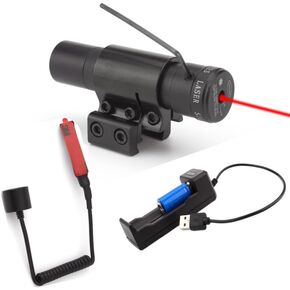 Red Laser Sight Beam Dot Sight Scope Tactical Picatinny Sight Scope (Red Laser Beam Dot Sight Scope with Pressure Switch)