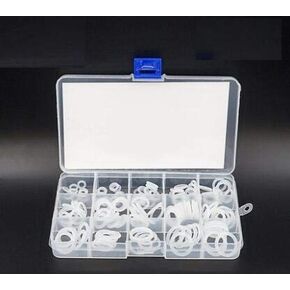 225 PCS Clear Food Grade Silicone Rubber O-Ring Seal Kit O Seal Ring Different Sizes