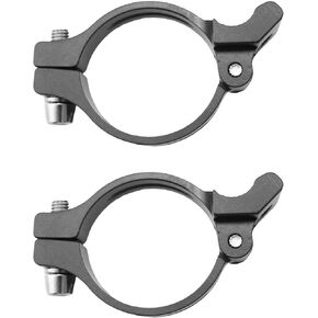 TAODAN 2PCS Bicycle Front Derailleur Clamp Ring 34.9mm Aluminium Alloy Front Derailleur Clamp Straight Locking Type Conversion Clamp Ring Type for Mountain Bike Dirt Bike Road Bike BMX
