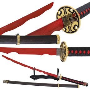 Bowen Elden Ring Sword Rivers of Blood Katana Sword Carbon Steel 41inches Hand Forged moonveil Samurai Sword Real Metal 1:1 Replica Elden Ring Game Weapon Cosplay Prop Collection Gift for Men