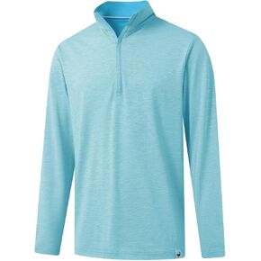 Rouen Quarter Zip Pullover Men Performance Dry Fit Mock Neck Brushed Casual Sports Golf Mens 1/4 Zip Pullover Sweatshirts