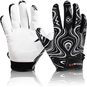 Football Gloves,Silicone Ultra-Tack Sticky Palm Receiver Gloves for Youth & Kids