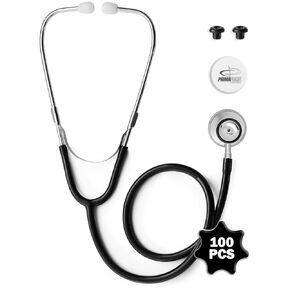 Primacare CSDS-9291-BK Pediatric Dual Head Stethoscope, Classic Series, 22 in., Black (Pack of 100)