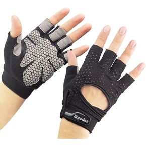 Workout Gloves Weight Lifting Gloves Palm Support Protection for Men Women, Exercise Gloves Sports for Training, Fitness, Gym, Black