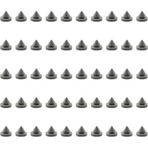 RLECS 50PCS 12.8mm Outer Diameter Sealing Rubber Plug Grey Hinged Exit Door Silencer Door Silencer Door Buffer for Metal and Wood Door