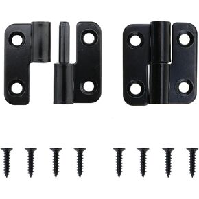 MEETOOT 2PCS 37x33x9mm Butt Door Hinge Sliding Knuckle Small Flag Hinge Black 304 Stainless Steel Removable Heavy Duty Right Side Hinge Suitable for Door Window Cabinet Box Wardrobe