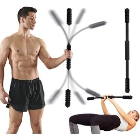 Hotwave Elastic Fitness Bar,Vibration Stick,Body Physical Therapy,Core Strength Training,Power Twister for Arm, Exercise in Home Gym