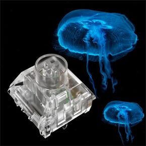 Box Jellyfish Switch 5-pin 47gf Linear Switch with Dustproof stem Extension Spring,Compatible with MX Mechanical Keyboard (90, Linear)