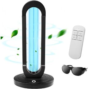 Upgraded UVC Light 38W 110V 3-Speed Timer 15/30/60 Mins UVO Lamp, Home Equipment for Living Room, Bedroom, Bathroom