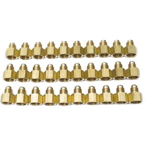 LTWFITTING Brass Fittings 45 Degree Flare 3/8" OD x 1/2" Female NPT Connector(Pack of 30)