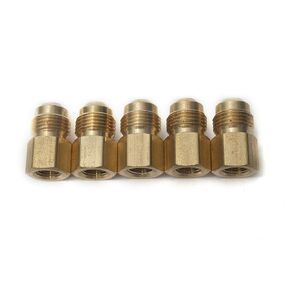 LTWFITTING Brass Flare 3/8" OD x 1/8" Female NPT Female Connector Tube Fitting(Pack of 5)