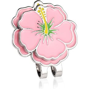 Magnetic Golf Ball Marker with Hat Clip, Flower Shape Golf Ball Marker Magnet Golf Ball Marker Hat Clip Golf Bag Accessories Gifts for Men Women Golfer