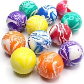 Kicko 2 Inch Marble Balls - 12 Pieces of Assorted 2 Tone Colors - for Vase, Landscapes, Collection, Stress Reliever, Novelties, Party Favors