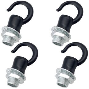4 Sets Opening Fixture Hook Eyebolt Nut Lamp Nut Lantern Hook Lamps Lighting Accessories DIY for Fixing Wire and Chandeliers