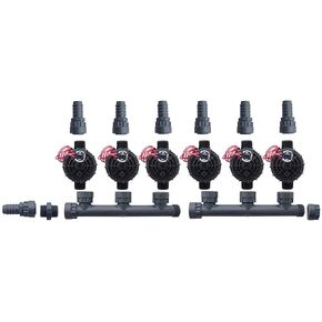 Hunter PGV101-JT-MM Dura Manifold Valve Kit with Flow Control - Barb PGV101JTMM (6 Zone)
