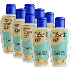 8-Pack ChromaCast Defense Sanitizing Gel for Instruments and Music Equipment 70ml/2.36oz Travel Size