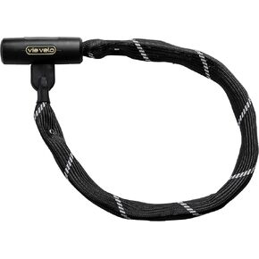 Via Velo Bike Chain Lock, 7mm Square 4-Sided Chain, Length 2.96ft, 4 Keys, Sold Secure Bronze, for All Bikes, E-Bikes, Scooters
