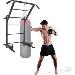 NEWAN Wall Mounted Pull Up Bar，Physical Therapy & Gymnastics Ladder w/6 Strategic Rods with More Stable 6-Hole Design，for Multi-Function Home Gym Workout Equipment（Maximum Weight 440 Lbs）
