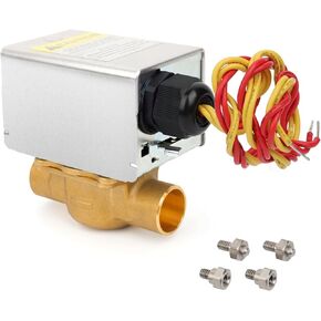 V8043E1012 Motorized Zone Valve,3/4" Sweat Zone Valves replacement,18" Leads Connection,Easy to Install
