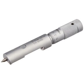 Mitutoyo 147-202 Can Seam Micrometer, Ratchet Stop, 0-13mm Range, 0.01mm Graduation, +/-0.003mm Accuracy, For Sprayer Cans
