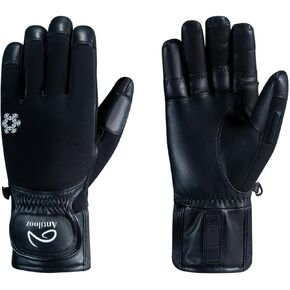 ANTILOOZ.Eve-Mittens-2024REG, Ski Gloves Snow Gloves for Men&Women, Waterproof Snowboard Gloves for Cold Weather, Windproof Warm Skiing Gloves
