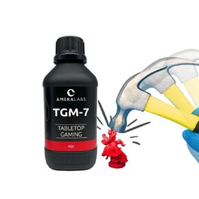 TGM-7 3D Printer Resin for 4K/8K/12K LCD/DLP/SLA UV Resin 3D Printers – Tough, High Resolution, Low Odor, Fast Curing Printing Liquid, 405nm, Great for Tabletop Miniatures (Red, 1kg)