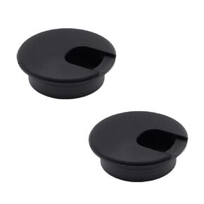 2 Pack Black Desk Cord Grommets 1-1/2 Inch, 38mm Wire Cord Cable Grommets Hole Cover, Desk Wire Hole Insert Wire Organizer for Computer Office Home