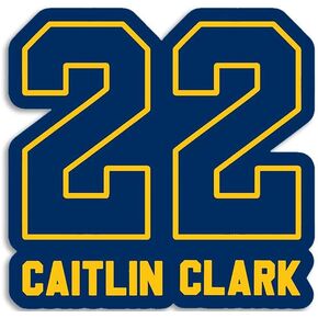 Caitlin Clark 22 Sticker (Number 22 College Basketball Hero Fan Vinyl Decal for car Truck or Laptop (3 inch)