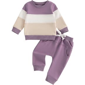 Newborn Infant Baby Boys Fall Outfits Long Sleeve Sweatshirt Elastic Pants Suit Toddler Spring Clothes Set