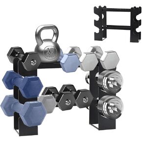Dumbbell Rack Stand Only - Barbell Iron Weight Rack for Dumbbells - Dumbbell Rack with Handle for Home Gym Workout