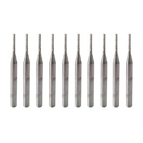 YXQ 1mm PCB Drill Bits Mills CNC Rotary 1/8 inch Shank Tungsten Carbide Ball Nose End Router Spiral Flute Cutter Set Tool(10Pcs)