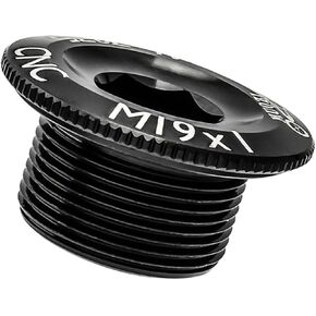 1Pc Black M19 Crank Arm Screws Fixing Bolt, Crankset Arm Bolt, Aluminum Alloy Threads Crankset Arm Bolt, Crank Fixing Bolt for Mountain Bike Road Bike Crankset, Drivetrain Components