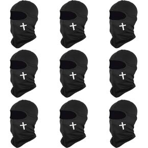 6 PCS Ski Mask Christian Full Face Mask Cross Balaclava Winter Face Cover UV Protection Balaclava Men Women Outdoor Sports