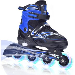 ERNAN Inline Roller Skates,Adjustable Inline Skate for Kids and Adults with Full Light Up Wheels,Outdoor Roller Blades for Boys and Girls, Men and Women