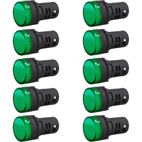 10pcs 110V Energy Saving Green LED Indicator Light Green