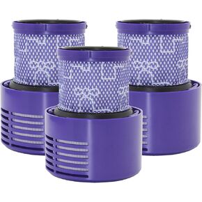 3 Pack V10 Filters for Dyson Cyclone Series V10 Vacuums, Purple