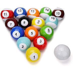 16 قطعة من كرات السنوكر طاولة كرة القدم لعبة كرة الشارع بلياردو ضخمة لكرة القدم لعبة كرة حمام السباحة الرياضية القابلة للنفخ (7.09 بوصة) in Kuwait