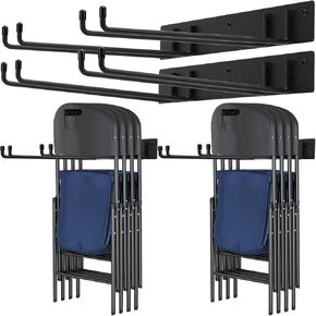 Folding Chair Rack,Metal Folding Chair Storage Rack - 2-Pack,Heavy Duty with Max Load Capacity of 240 LBS,Versatile Tool & Foldable Chair Hanger