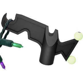 Christmas Light Hanger Tool Attachment, Utility Hook Screw On Pole Attachment (Pole NOT Included, Fits on 3/4 inch Acme Thread) Multi-Purpose Light Installation, String Lights, Birdfeeders