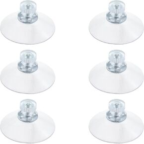 TAODAN 12PCS 40mm Transparent PVC Screwdriver Adhesive Suction Hook Holder with Screw Nut for Hanging Licence Plate Sun Visors Wreaths
