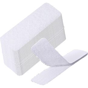 20 Set Hook and Loop Tapes Sticky Back, 1x4 inch Double-Sided Self Adhesive Nylon Strips Heavy Duty Strip for Home Office Crafting(White)