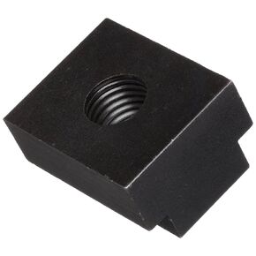 Steel T-Slot Nut, Black Oxide Finish, Right Hand Threads, Class 2B 7/8"-9 Threads, 1-1/4" Height Slot Depth, Made in US
