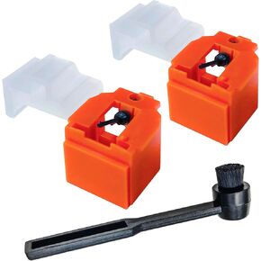 2PCS Orange ATN3600L Record Player Needles with brush, Replacement for ATN3600 ATN91, Record Player Needles Compatible with Audio-Technica AT-PL50, AT-LP60, AT-PL300, AT-LP2D Turntables