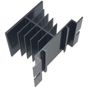 Black Aluminum Heat Sink SSR Dissipation for Single Phase Solid State Relay Suitable for Temperature Controllers