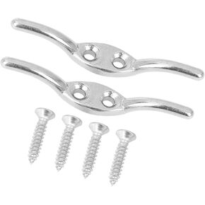2 Set 2 Inch 316 Stainless Steel Universal Marine Boat Flagpole Cleat Hook with 4 Mounting Screws Replacement Durable Material