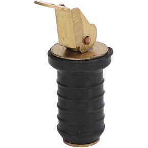 Generic Livewell Bait Well Drain Plug, Robust Long Durability Brass Drain Plug Leakage Proof Threaded for Yachts Ships (0.6inch)
