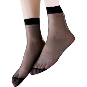 Milumia Women's Mesh Sheer Socks Ankle High Socks